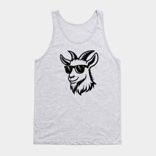 Goat Wearing Sunglasses Tank Top